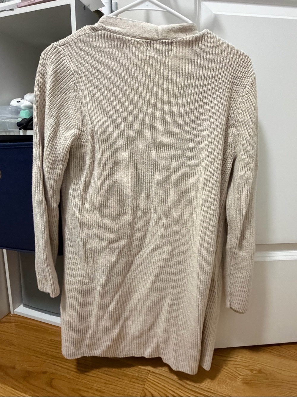 Old Navy Beige Open-Front Ribbed Cardigan - Picture 2 of 3